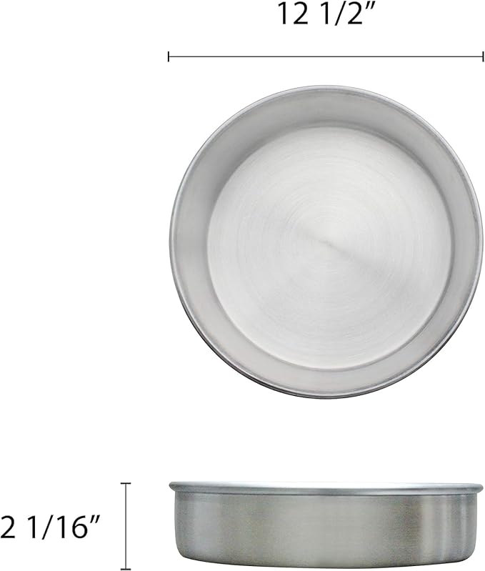 TrueCraftware- 12" X 2" Aluminum Round Layer Cake Baking Pan 0.90MM- Bakeware for Cake Pizza Layer Cake Pans Easy Releasing Cake Baking Round Pans Tin Cheesecake Mold for Home Kitchen Restaurants