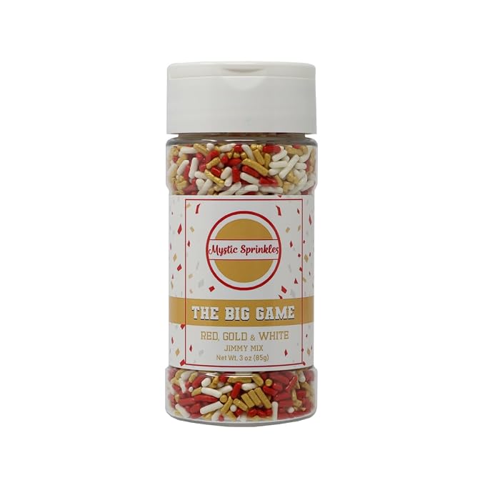 Mystic Sprinkles The Big Game Jimmy Mix 3oz Bottle (Red, Gold & White)