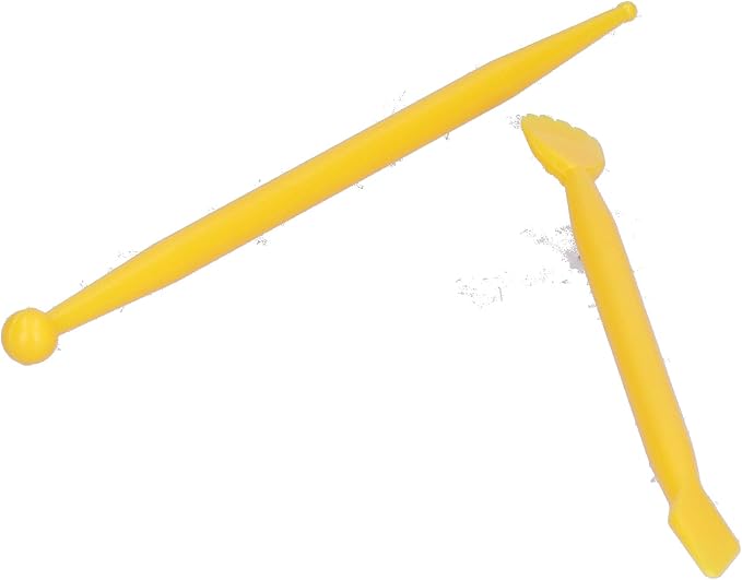 Clay Modeling Tools Clay Carving Tools Cake Modeling Tools Cake Shaping Tools Cake Sculpting Tools 14PCS Set PP Plastic Lightweight for Cake Decorating DIY Baking (Yellow)