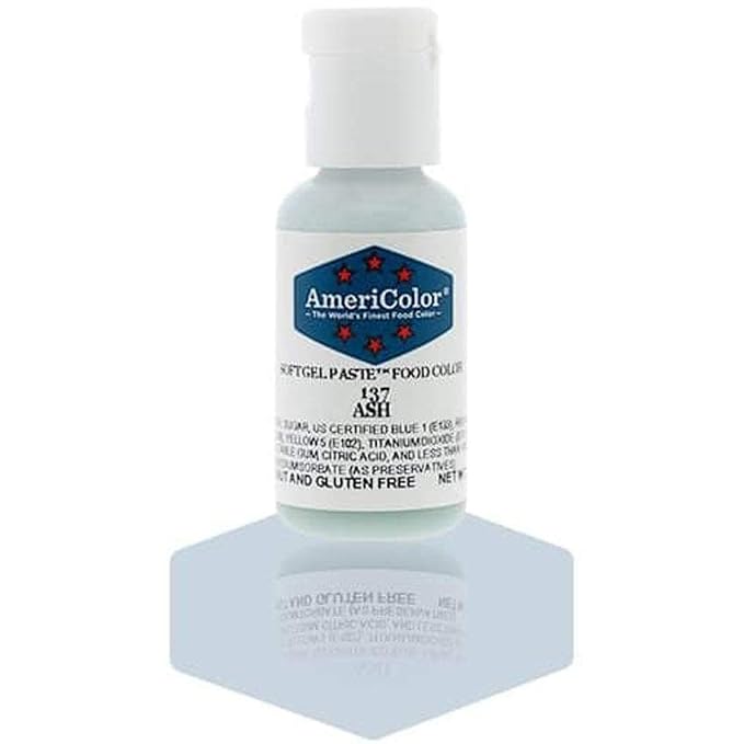 AmeriColor Soft Gel Paste Food Color, Ash, 0.75 Ounce Bottle