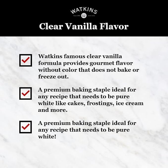 Watkins Clear Vanilla Flavor, 1 Gallon Bottle, 1 Count