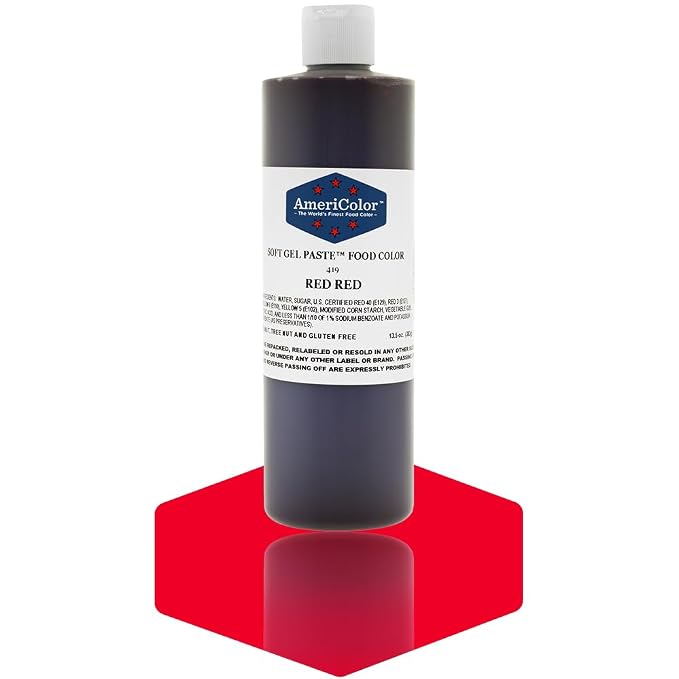 AmeriColor Red Red Soft Gel Paste Food Color, 13.5 oz