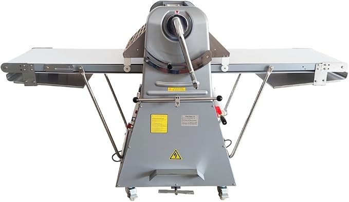 Commercial Electric Dough Sheeter 0.04-1.97in Adjustable Thickness Reversible Roller Dough Press Machine for Pizza Shop Bakery Restaurant