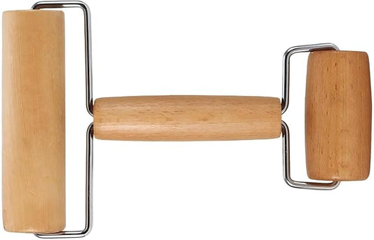 Small Wooden Rolling Pin for Baking, 7 Inch Mini Dough Roller, Non Stick Pizza Roller for Pastry Cookie Tortilla Dumpling Fondant Pie Crust Pasta (GMZ-H)