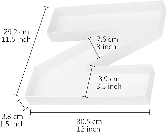 WENPACK 12.5" Cardboard Fillable Letter Shaped Mache Charcuterie Sweets Candy Decorative Box with Clear Lid (White, Z)
