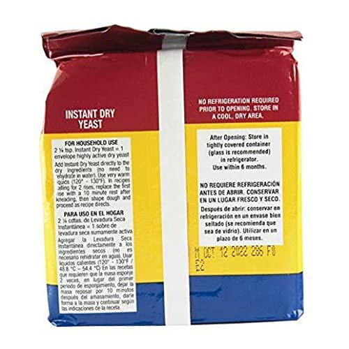 Fleischmann’s Yeast, Fleischmann’s Instant Dry Yeast, 16 Ounce - 1 Pack, Fast-Acting, Gluten Free, No Preservatives .10 pack
