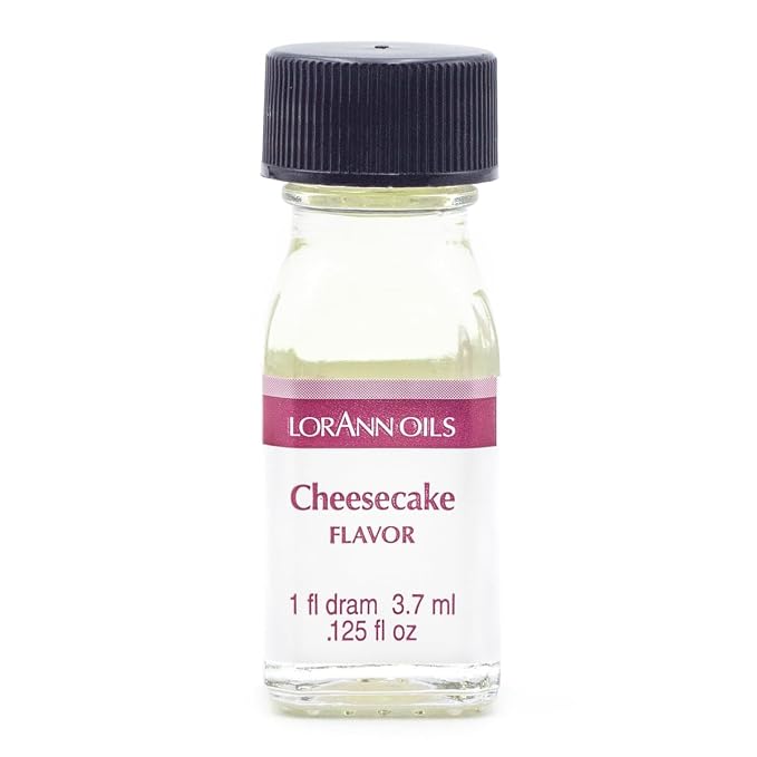 LorAnn Oils Super Strength Flavoring - Used For Candy Making, Flavoring Extracts, Baking, Hard Candy, and Flavor Oils - Bold, Natural Flavors 4X Stronger Than Extracts - Cheesecake, 0.125 fl oz