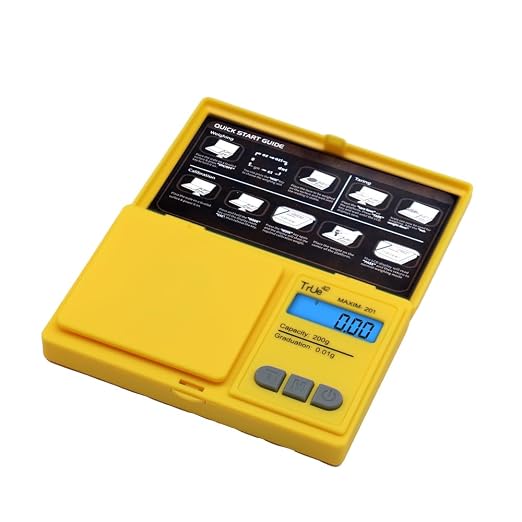 True 42 Maxim 201 Special Edition 200gx0.01g Precision Gram Scale for Jewelry/Food/Medicine Pocket Scale, Paisley 200g 0.01g (Yellow Snoop)