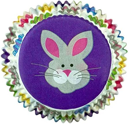 R&M International 2517 Standard Cupcake Liners for Baking, Muffins, Candy, or Hot Chocolate Bombs, Easter, Pack Of 50