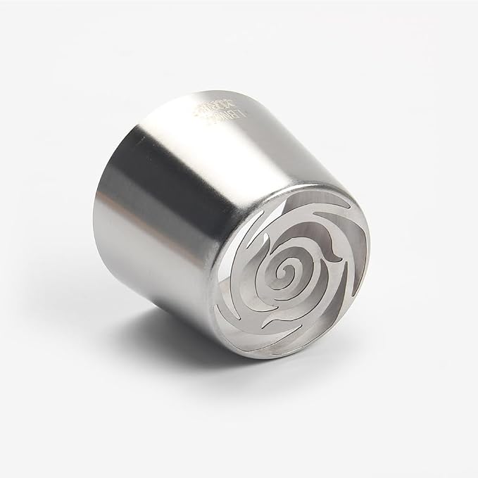 Stainless Steel Extra Large Russian Tulip Flower Icing Tip, Pastry Frosting Piping Nozzle for Cake Marshmallow Bouquet, Cake Decorating Piping Tips, Silver