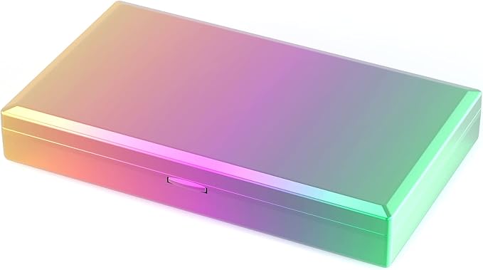 WEIGHTMAN Shiny Digital Gram Scale 200g x 0.01g, Chrome Rainbow Mini Scale | Food Scale for Ounces and Grams, Iridescent Pocket Scale, Jewelry Scale for Gold Coins, Gems, Powder, Backlit LCD, 6 Units