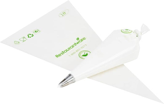 Restaurantware Pastry Tek 18 x 8.7 Inch Piping Bags 100 Disposable Pastry Bags - Sturdy No Slip Clear Plastic Baking Bags To Decorate Cakes For Parties Or Bakeries