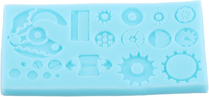 Steampunk Gear Fondant Silicone Mold for Cake Decorating Cupcake Topper Chocolate Candy Gum Paste Polymer Clay