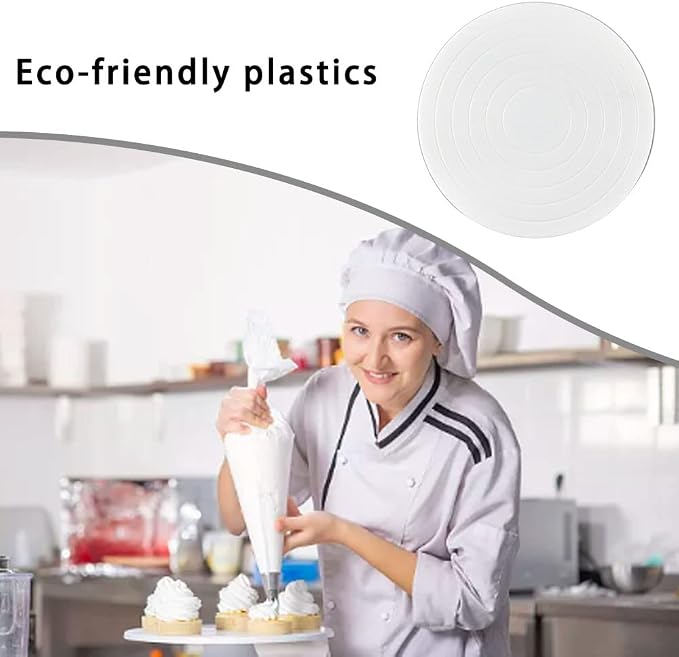 Rotating Cake Turntable, YUANGUNGUN 5.5 Inch Mini 360 Degree Base Stand Display Swivel Non-Slip Baking Tools Cupcake Decorating Supplies (2Pcs, White)