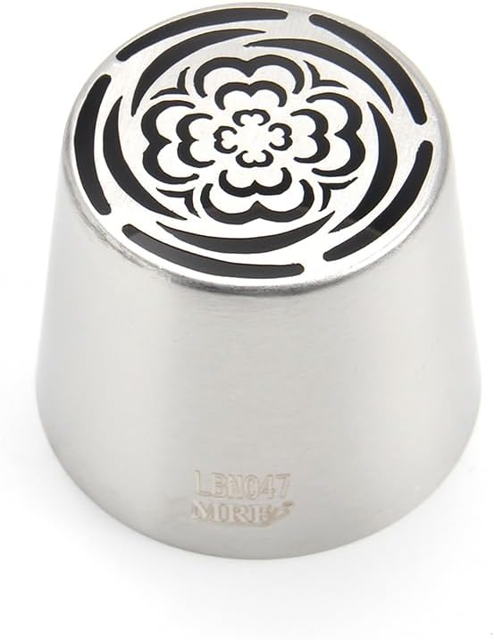 1 Pcs Stainless Steel Extra Large Russian Tulip Flower Icing Tip, Pastry Frosting Piping Nozzle for Marshmallow Bouquet, Cake Decorating Piping Tip, Baking Tools for Cookies Cupcake Decoration, Silver