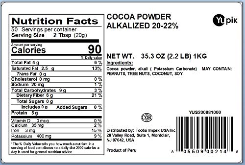 Yupik Powder, Alkalized Cocoa, 2.2 lb (Pack of 2)