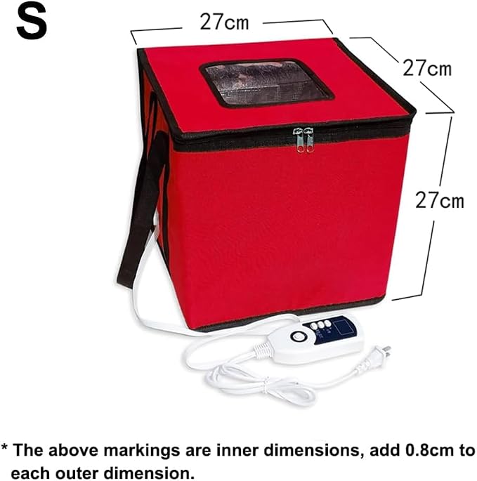 McbeAn Dough Proofer Box, Fold Dough Fermentation Bag, 1-60°C Temperature Control, 96h Timer Setting, Proofing Containers, Sourdough Bread Making Tools, Dough Starter Jar, for Making Yogurt Natto