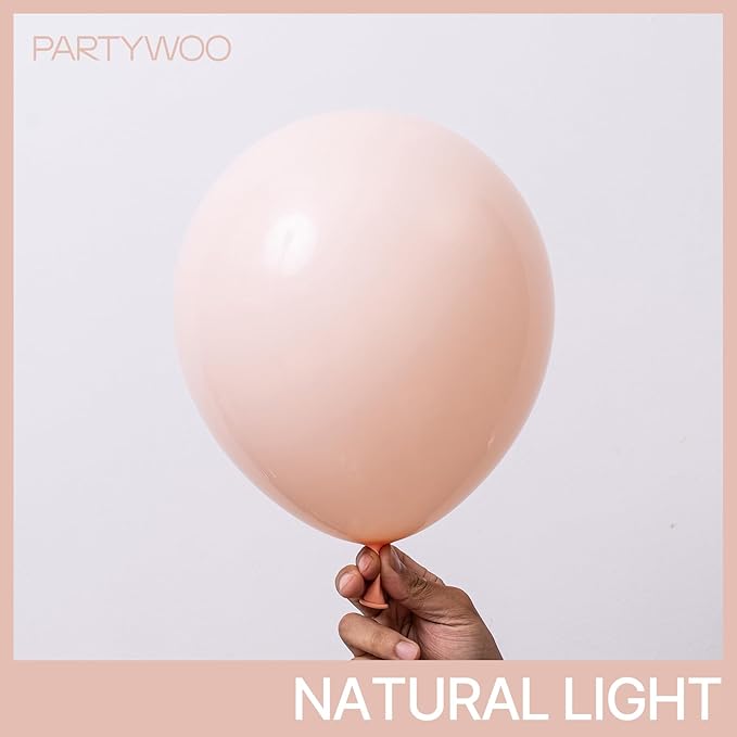 PartyWoo Pastel Orange Balloons 127pcs Different Sizes of 36 18 12 10 5 Inch Light Pale Orange Peach Latex Balloon Arch Kit Garland for Wedding Baby Shower Girl Birthday Party Decorations Orange-Q02