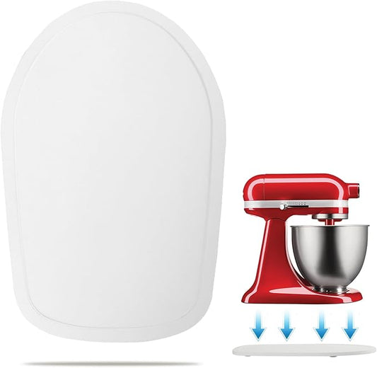KitchenAid 4.5-5 Qt Bamboo Mixer Slider - Tilt Head Stand Mixer Appliance Mover Storage Sliding Tray (White)