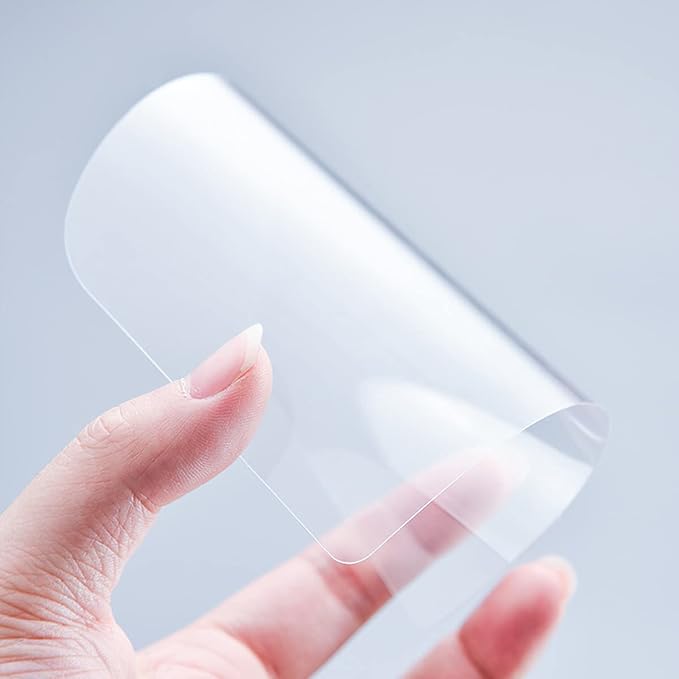 Woohome 25 PCS Transparent Cake Cream Scraper Plastic Cake Scraper Clear Icing Comb Contour Set for Bread Pastry Cake Decorating Supplies DIY Kitchen Bakery Baking Tool
