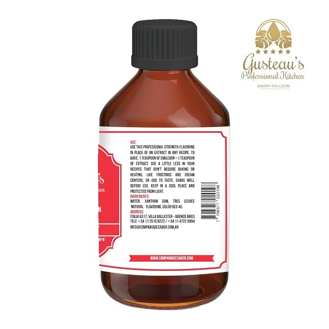 Gusteau's - Red Velvet Flavor Bakery Emulsion, 4 fl oz (100ml) Alcohol Free, Sugar Free, Kosher (Red Velvet)