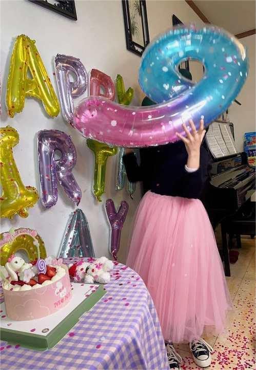 Starry Sky Number 6 Balloon 40 Inch, 6th Birthday Party Decorations for Children, Giant 6 Foil Balloon for Party Supplies