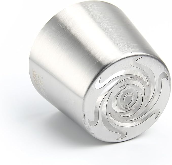1 Piece Stainless Steel Extra Large Swirl Flower Icing Tip,Cake Decorating Piping Nozzle for Cupcakes Bouquet,Pastry Frosting Russian Piping Tip,Bakery Candy Craft Tools