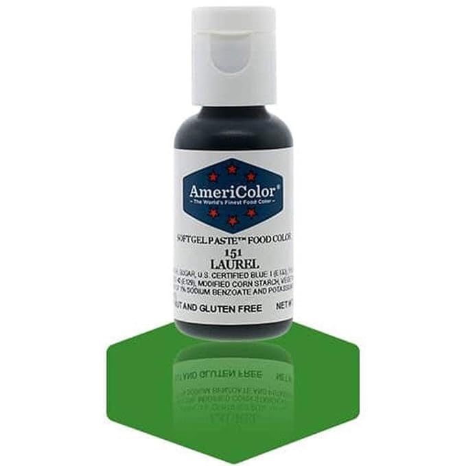 AmeriColor, Laurel, 0.75 Ounce Bottle, Soft Gel Paste Food Color