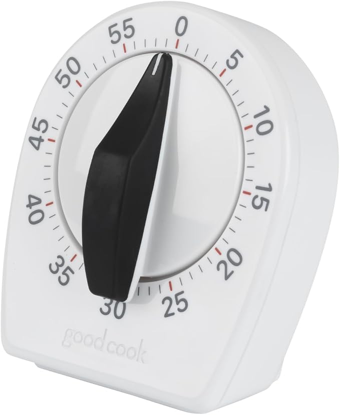 GoodCook Everyday Deluxe Long Ring Precision Timer, White
