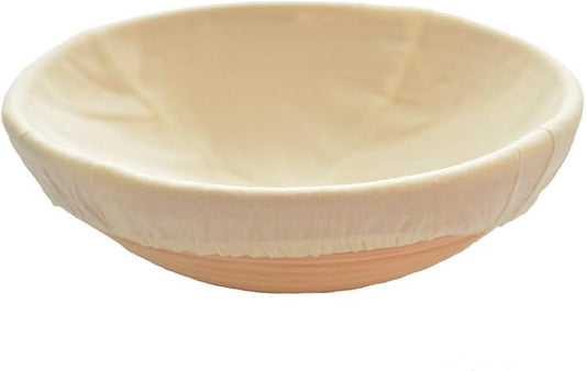 1pcs 10" Round Banneton Brotform Bread Dough Proofing Rising Rattan Basket & Liner,Banneton Proofing Basket Set - for Home Bakers (Sourdough Recipe) & Bread Making