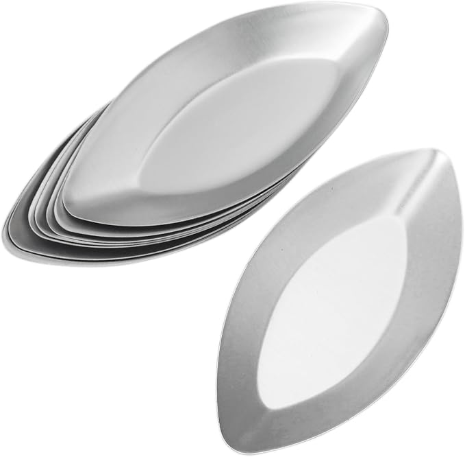 Oval Tart Molds, Aluminum Boat Shape Tart Pans, Canoe Tartlet Tins Bakware Tool for Tarts, Pie, Quiches - 10Pcs, Silver