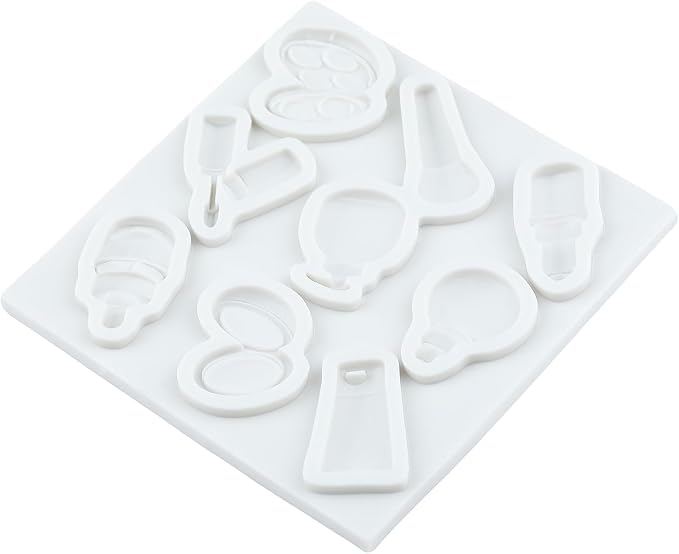 Makeup Theme Silicone Molds Lipstick Perfume Eye Shadow Makeup Brush Nail Polish Fondant Molds for Cake Decorating Cupcake Topper Candy Polymer Clay Chocolate Gum Paste