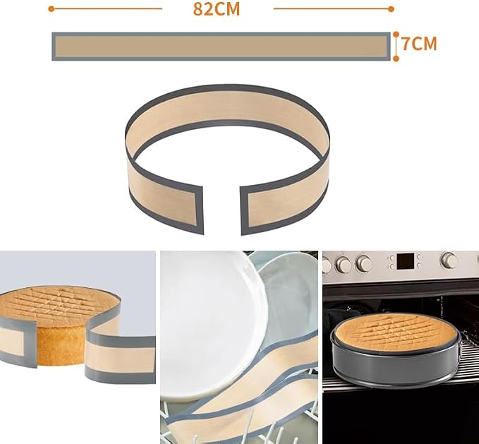 2 Pack Silicone Baking Mat for Springform Pan 9 inch, Prevent Cake from Sticking to Bottom and Side, Cheesecake Pans Protector Mat,Easy Clean & Non Sick