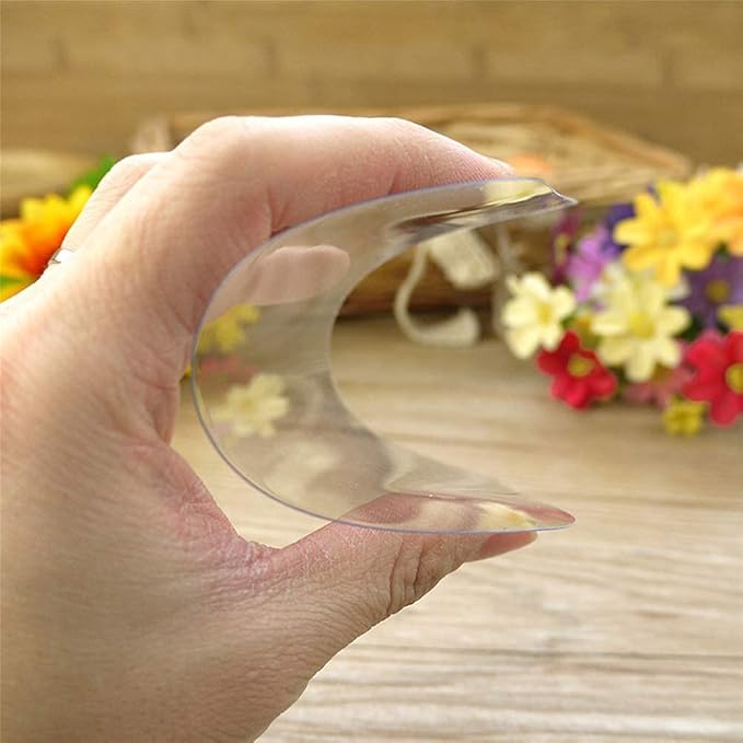 Flexible Transparent Plastic Cake Scraper Smoother for Bread Pastry Chef Bakery Cake Decorating Supplies (5PCS)