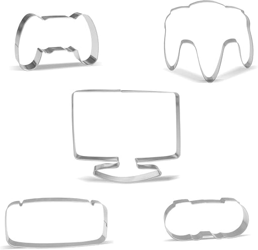 Game Cookie Cutter Set - 5 Piece - Stainless Steel