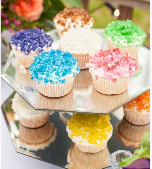 NIPEOR Edible Pink Sugar Sprinkles Crystals for Cake Decorating, 130g/4.6oz Christmas Sprinkles, Cookie Sprinkles, Candy Pearl Sprinkles for Cupcakes, Ice Cream & Holiday Baking (Crystals - Pink)