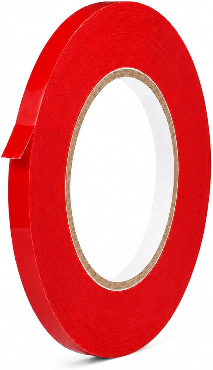 GGR Supplies UPVC-24BS Red Poly Bag Sealing Tape, 1/2 Inch x 180 Yards, Bag Sealing Tape for Produce, Bakery, Candy, Food Packaging and Inventory Color Coding