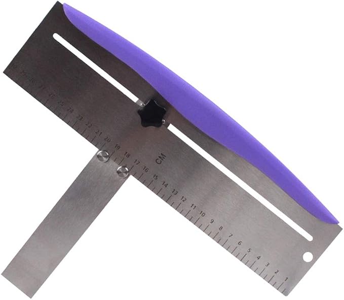 Cake Scraper, Cake Bench Scraper Stainless Steel Decorating Tools for Icing Frosting Cream Edge, Adjustable Kitchen Spatula for Mousse, Cheese, Cream C-ake(COLOR:purple)