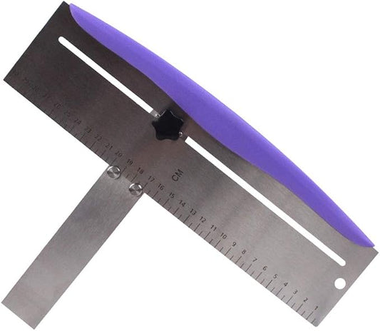 Cake Scraper, Cake Bench Scraper Stainless Steel Decorating Tools for Icing Frosting Cream Edge, Adjustable Kitchen Spatula for Mousse, Cheese, Cream C-ake(COLOR:purple)