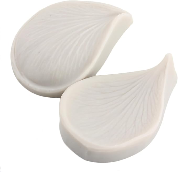 Gumpaste Flower Silicone Veining Mold Plumeria Fondant Mold For Cake Decorating Cupcake Topper Candy Chocolate Gum Paste Polymer Clay