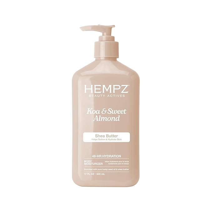 Hempz Koa & Sweet Almond Herbal Body Moisturizer for Women,17 Fl. oz. - Moisturizing Lotion with 100% Pure Hemp Seed Oil and Shea Butter - Hydrating Vegan Lotion for Dry Skin,(Pack of 2)