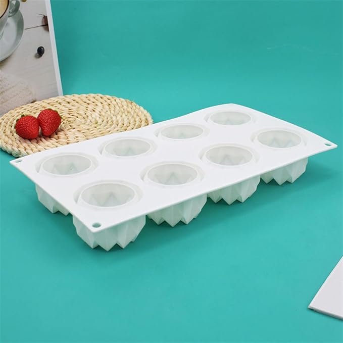mostsom 3D Diamond Chocolate Cookie Molds Chocolate Cover Cookie Silicone Molds for Candy Mini Cakes Jelly Baking (Diamond I1_11.6x6.88x1.72inch)