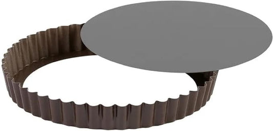 Gobel - Non-Stick Round Fluted Tart Mold/Quiche Pan with Removable Bottom - 11"