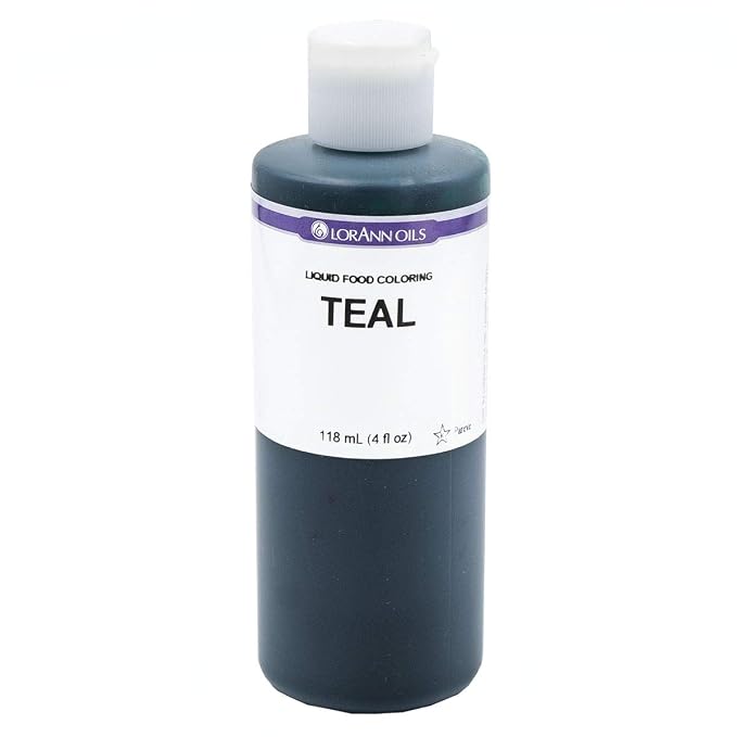LorAnn Teal Liquid Food Coloring, 4 ounce bottle