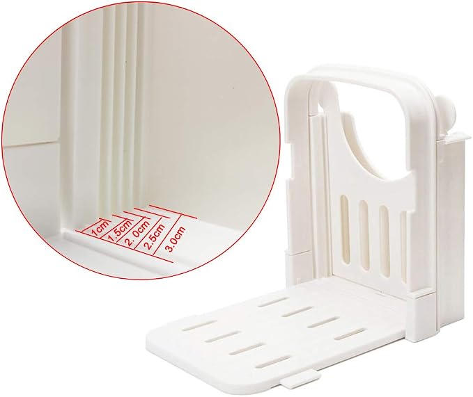 Bread Slicer Foldable Bread Cutting Guide with 5 Slice Thicknesses Mold, Bread Bagel Loaf Sandwich Cutter Slicer