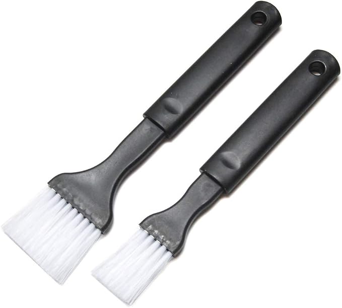 Hometeq 2 Pack - Nylon Bristle Pastry Brush for Basting, Baking, Cooking Food Brush