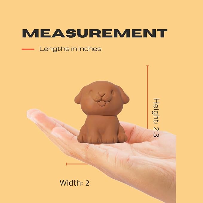 Sifri 3D Brown Sugar Keeper 2-in-1 Set – Terracotta Clay Puppy & Spoon Saver Softener – Cute Kitchen Storage & Freshness Holder for Sugar – Gift for Bakers (1, Dog and Spoon)