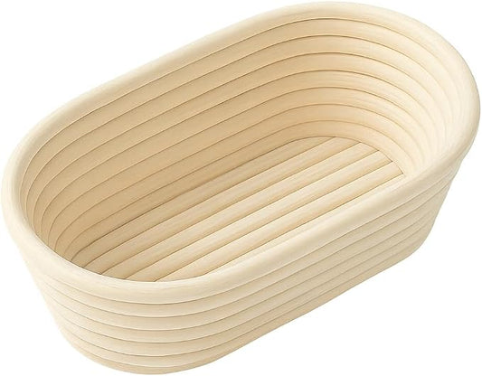 Saint Germain Bakery Premium Sourdough Proofing Basket Set – 9 Inch Round & Oval Banneton Baskets with Linen Liners, Natural Rattan Dough Rising Baskets for Artisan Bread Baking