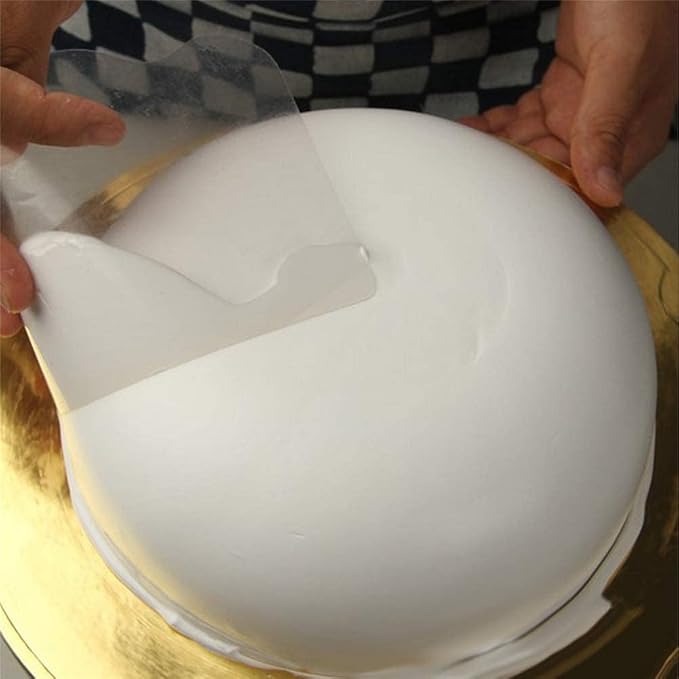 Flexible Transparent Plastic Cake Scraper Smoother for Bread Pastry Chef Bakery Cake Decorating Supplies (5PCS)