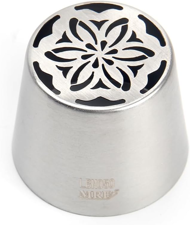 1 Piece Stainless Steel XXL Russian Flower Icing Tips,Pastry Frosting Piping Nozzles,Cake Decorating Marshmallow Bouquet Piping Tips,Flower Frosting Nozzles for Decorating